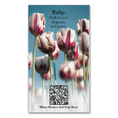 Blossom Wissen: Tulip Educational Magnetische Visitenkarte (Vorderseite Vertikal)