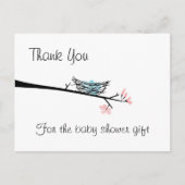 Blossom Zweigstelle und Nest Vielen Dank, Postcard Postkarte (Vorderseite)