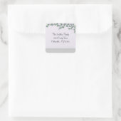 Blossomadressmarken Quadratischer Aufkleber (Tasche)