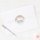 Blossoming Love – A Spring Floral Wedding Runder Aufkleber (Umschlag)