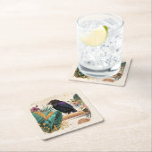 BlossomRaven im Dschungel Rechteckiger Pappuntersetzer (Vor Ort)