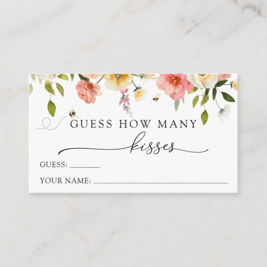 Blossoms and Bees Guess How Many Kisses  Begleitkarte (Vorderseite)