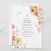 Blossoms and Honey Bee Bridal Shower Invitation Einladung (Vorderseite)