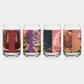 Blossoms de Luxo 3D-Blumenglasset – Rosa & Gold Dosenglas (Rechts)