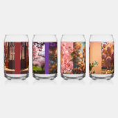 Blossoms de Luxo 3D-Blumenglasset – Rosa & Gold Dosenglas (Links)