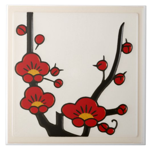 Blossoms Design Ceramic Tile Fliese (Vorderseite)