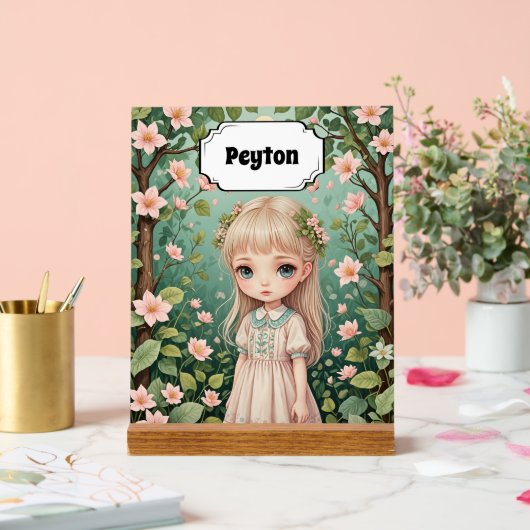 Blossoms Embrace Personalisiert Acrylschild (Hochzeit)