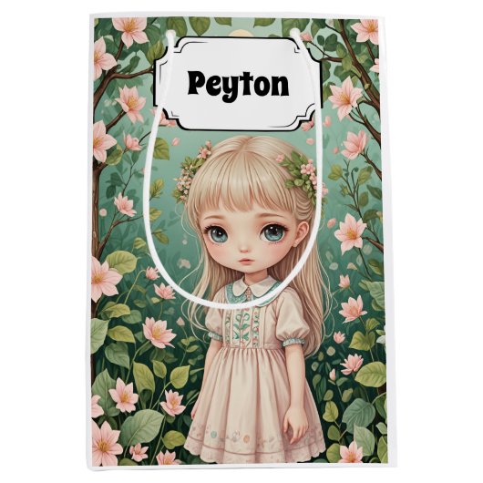 Blossoms Embrace Personalisiert Mittlere Geschenktüte (Vorderseite)