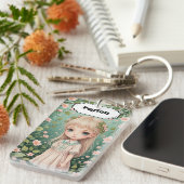 Blossoms Embrace Personalisiert Schlüsselanhänger (Vorderseite rechts)