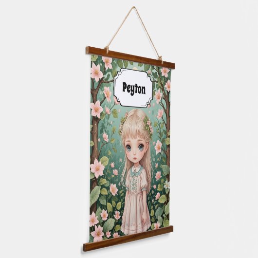 Blossoms Embrace Personalisiert Wandteppich Mit Holzrahmen (Gewinkelt)