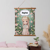 Blossoms Embrace Personalisiert Wandteppich Mit Holzrahmen (Schlafzimmer)