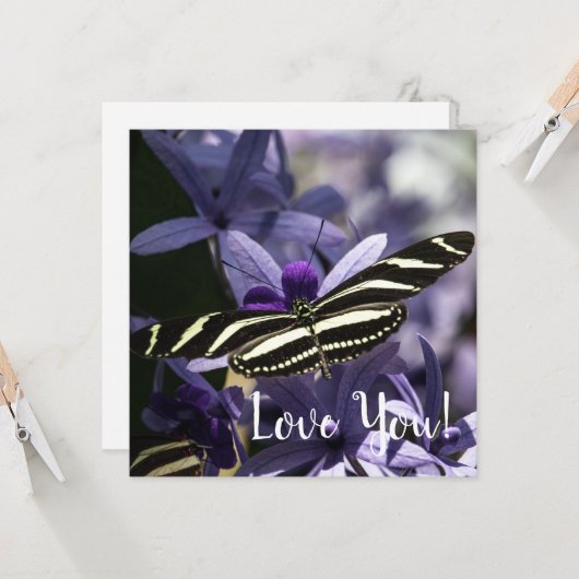 Blossoms Flat Greeting Card Karte (Vorderseite/Rückseite Beispiel)