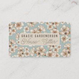 Blossoms House Sitter Business Card Visitenkarte