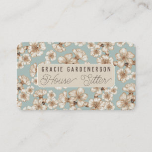 Blossoms House Sitter Business Card Visitenkarte