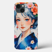 Blossoms in Blue Kimono Case-Mate iPhone Hülle (Rückseite)