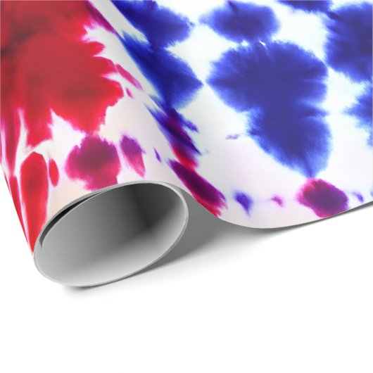 Blotchy Batik Gefärbte Krawatte Abstrakt Textile A Geschenkpapier (Rolleneckpunkt)