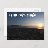 Blouberg Beach Table Mountain Sunset Feiertagspostkarte (Vorne/Hinten)