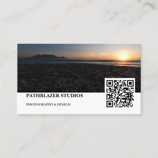 Blouberg Beach Table Mountain Sunset Visitenkarte (Vorderseite)