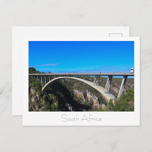 Bloukrans Bridge Tsitsikamma Südafrika Postkarte (Vorne/Hinten)