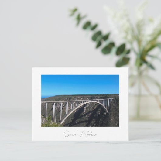 Bloukrans Bridge Tsitsikamma Südafrika Postkarte (Stehend Vorderseite)
