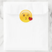 Blow a kiss emoji Aufkleber (Tasche)