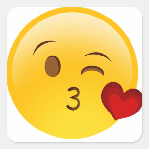 Blow a kiss emoji Aufkleber