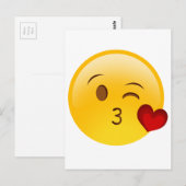 Blow a kiss emoji Aufkleber Postkarte (Vorne/Hinten)
