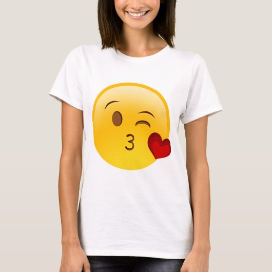 Blow a kiss emoji Aufkleber T-Shirt (Vorderseite)