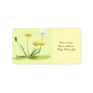 Blow Away Dandelion Adressaufkleber