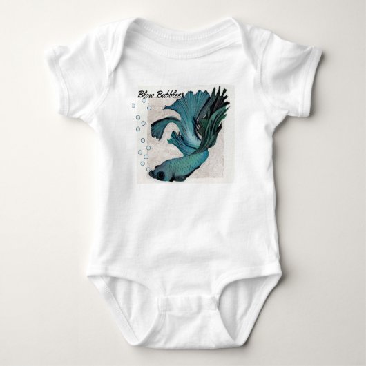 Blow Bubbles Gerber Baby Onsie Betta Fish Strampler (Vorderseite)