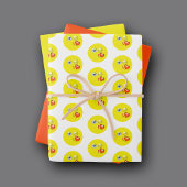 Blow Kiss Liebe Hört Emoji Pattern Geschenkpapier Set