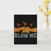 Blow Me Duck Call Waterfowl Hunter Funny Duck Hunt Karte (Gelbe Blume)