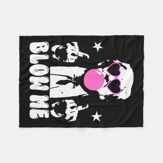 Blow me Funny Trump Pink Blase Gum Donald Trump 2 Fleecedecke (Vorderseite (Horizontal))