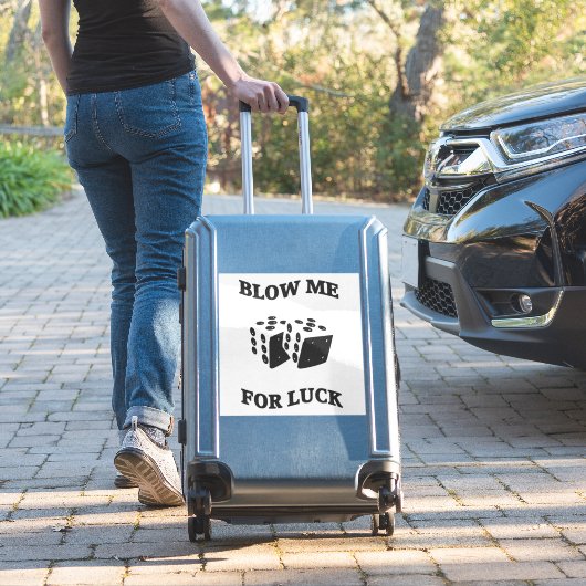 BLOW ME FÜR LUCK GAMBLING DICE AUFKLEBER (Koffer Insitu)