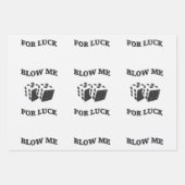 BLOW ME FÜR LUCK GESCHENKPAPIER SET (Vorderseite)