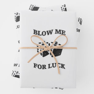 BLOW ME FÜR LUCK GESCHENKPAPIER SET