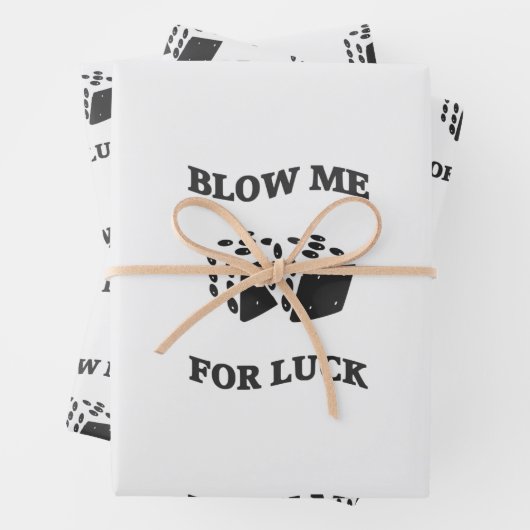 BLOW ME FÜR LUCK GESCHENKPAPIER SET (Beispiel)