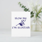 Blow me i'm Scottish Postkarte (Stehend Vorderseite)