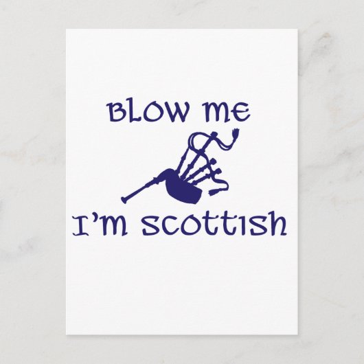 Blow me i'm Scottish Postkarte (Vorderseite)