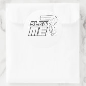 BLOW MIR RUNDER AUFKLEBER (Tasche)