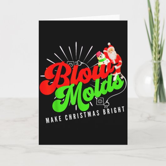 Blow Molds Make Christmas Bright Groovy  Karte (Vorderseite)