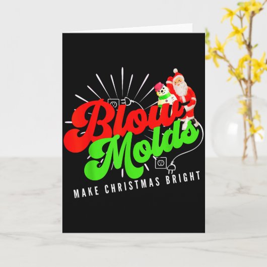 Blow Molds Make Christmas Bright Groovy  Karte (Gelbe Blume)