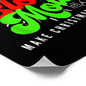 Blow Molds Make Christmas Bright Groovy  Poster (Ecke)