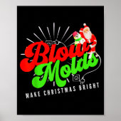 Blow Molds Make Christmas Bright Groovy Poster (Vorne)