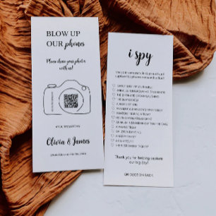 Blow Up Phones Ich sehe ich sehe Hochzeit Spielkar Menükarte