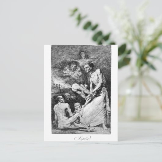 Blow von Francisco Goya Postkarte (Stehend Vorderseite)