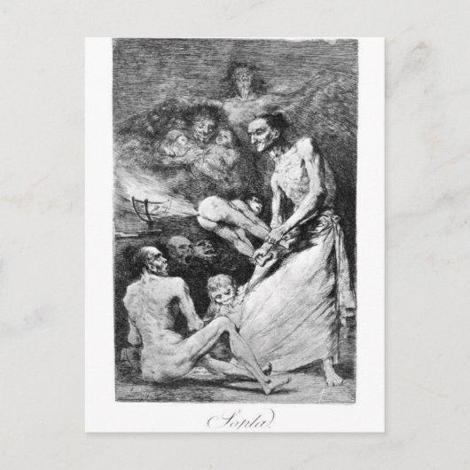 Blow von Francisco Goya Postkarte (Vorderseite)