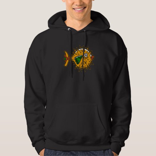 Blowfish Dank Meme Cute Sea Fish Pufferfish Hoodie (Vorderseite)