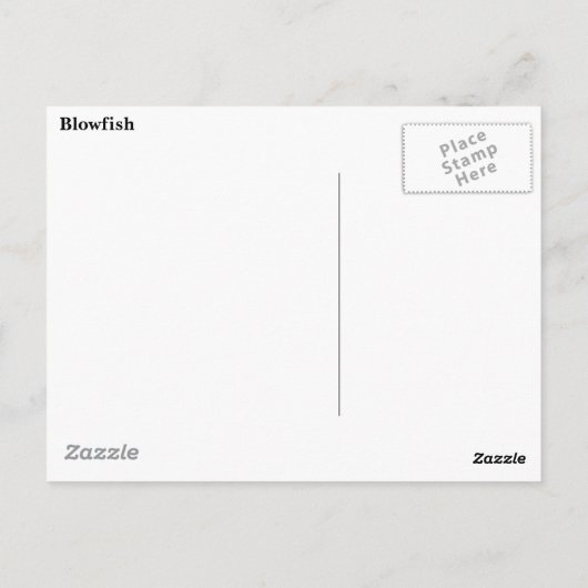 Blowfish Postkarte (Rückseite)