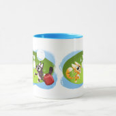 BLOWING BUBBLES CATS VON Jeff Willis Art Tasse (Zentrum)